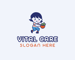 Salad Vegan Girl Logo