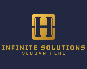 Gold Luxury Letter H Logo