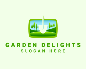 Garden Shovel Yard logo design