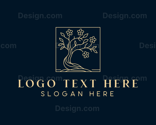 Wellness Floral Tree Logo