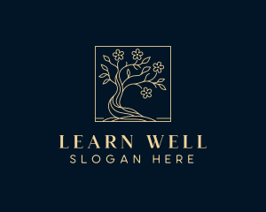 Wellness Floral Tree logo design