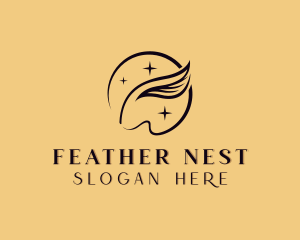 Sparkling Feather Pen logo