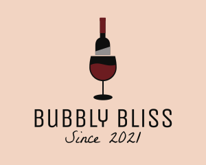 Red Wine Bottle Glass logo
