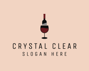 Red Wine Bottle Glass logo