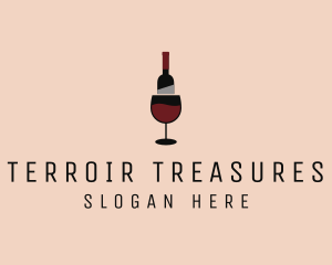 Red Wine Bottle Glass logo
