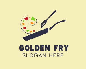 Vegan Healthy Dish logo design