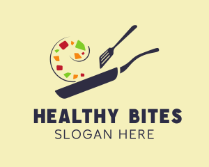 Vegan Healthy Dish logo design