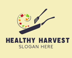 Vegan Healthy Dish logo design