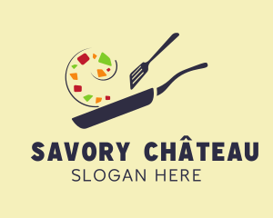 Vegan Healthy Dish logo design