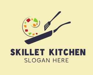 Vegan Healthy Dish logo design