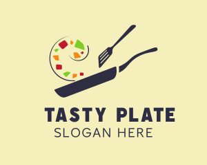 Vegan Healthy Dish logo design