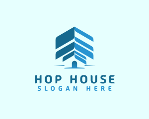 Roof Housing Construction logo design