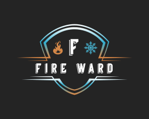 Fire Ice Shield logo design