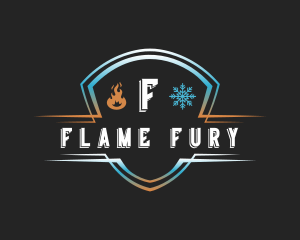 Fire Ice Shield logo design