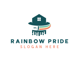 Rainbow Paint Handyman Painter  logo design