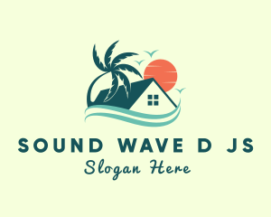 Tropical Summer Beach House logo design