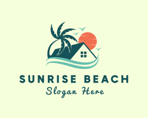 Tropical Summer Beach House logo design