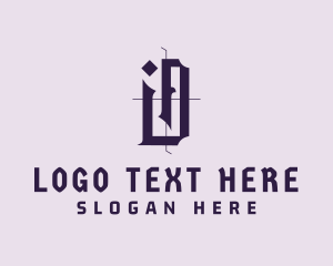 Lettering - Gothic Letter D logo design