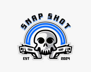 Skull Military Gun logo design