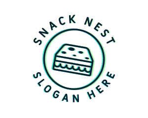 Glitch Snack Sandwich logo design