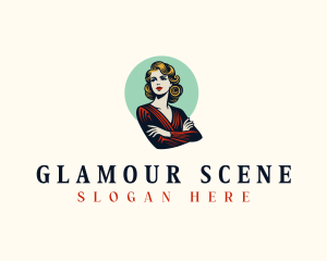Retro Pinup Woman logo
