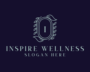 Leaf Wreath Wellness Spa logo design