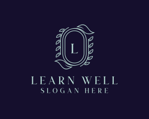 Leaf Wreath Wellness Spa logo design