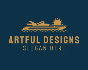 Yacht Sunrise Sailing  logo design