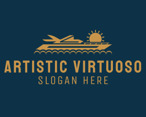 Yacht Sunrise Sailing  logo design