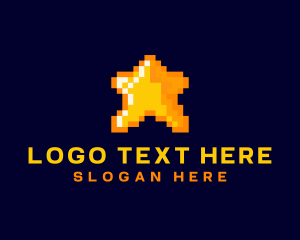 Gaming - Pixelated Star Game logo design