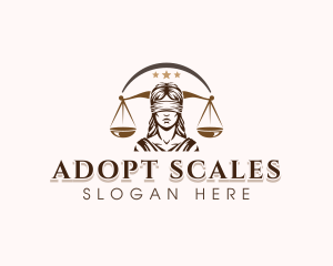 Woman Justice Scales logo design