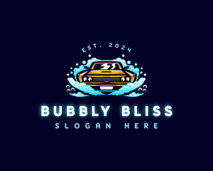 Automotive Bubble Car Wash logo design