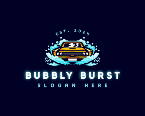 Automotive Bubble Car Wash logo design