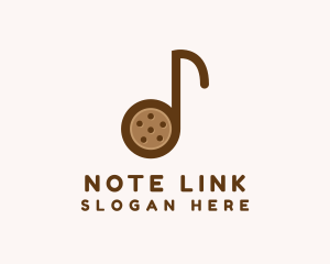 Music Note Cookie logo design