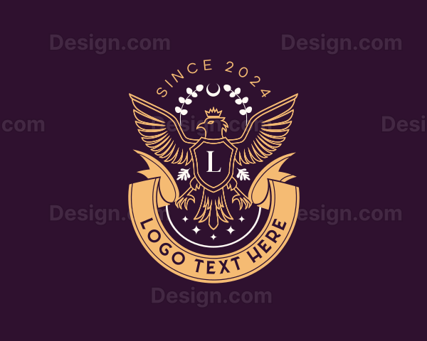 Luxury Majestic Crown Eagle Logo