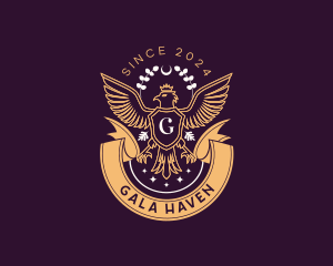 Luxury Majestic Crown Eagle logo