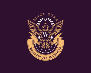 Luxury Majestic Crown Eagle logo