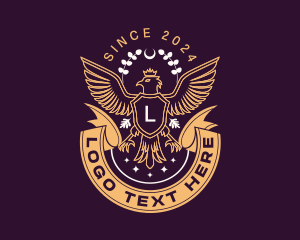 Luxury Majestic Crown Eagle logo