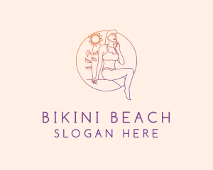 Sexy Swimsuit Lady logo design