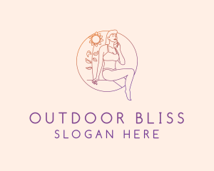 Sexy Swimsuit Lady logo design