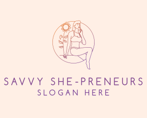 Sexy Swimsuit Lady logo design