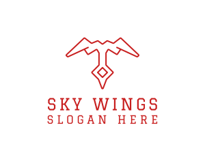 Modern Airplane Wings logo design