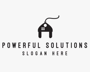 Electrical Plug Home logo design