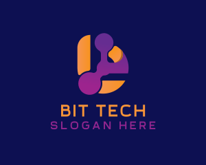 Tech Network Letter B logo design