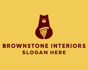 Brown Pizza Bear logo