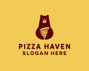 Brown Pizza Bear logo