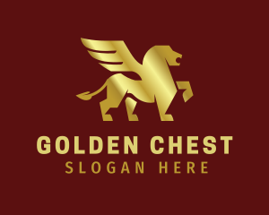 Luxe Golden Griffin  logo design