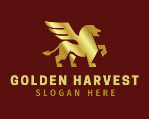 Luxe Golden Griffin  logo design