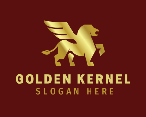 Luxe Golden Griffin  logo design