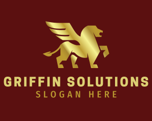 Luxe Golden Griffin  logo design